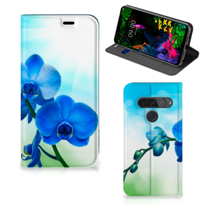 LG G8s Thinq Smart Cover Orchidee Blauw - Cadeau voor je Moeder LG G8s Thinq Smart Cover Orchidee Blauw - Cadeau voor je Moeder