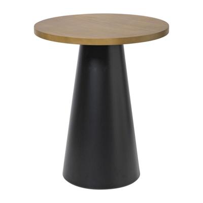 Bijzettafel Chico - bruin/zwart - ø39.5x48.5 cm