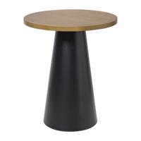 Bijzettafel Chico - bruin/zwart - ø39.5x48.5 cm - thumbnail