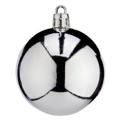 Kerstballen Ø 6 cm 24 Stuks Zilverkleurig Plastic