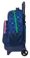 Schoolrugzak met Wielen Benetton Damero Marineblauw 33 x 45 x 22 cm - thumbnail