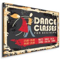 Schilderij - Dance Classes, reclamebord, Premium Print - thumbnail