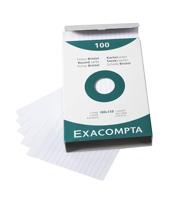 Systeemkaart Exacompta 100x150mm lijn wit 100 stuks - thumbnail
