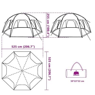 Partytent waterdicht azuurblauw
