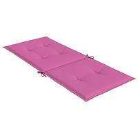 Tuinstoelkussens hoge rugleuning 2 st 120x50x3 cm stof roze - thumbnail