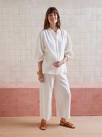 2-delige set homewear voor tijdens de zwangerschap en borstvoeding beige - thumbnail