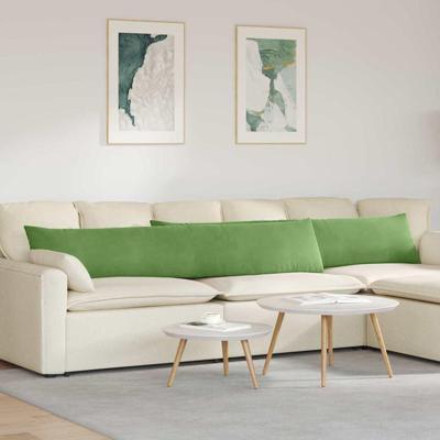 VidaXL Sofa kussens 2 stuks lichtgroen 200 x 40 cm cordstof