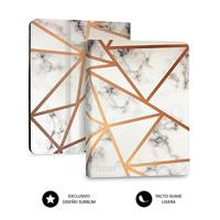 SUBBLIM Beschermhoes voor tablet 11 inch, met bluetooth-toetsenbord, Spaans toetsenbord, elastiek, oplaadpoort, ultra dun, keytab Pro marmer, wit - thumbnail