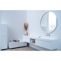 INK SP15 Spiegel Rond Mat Wit Aluminium Kader 80 x 3,5 cm - thumbnail