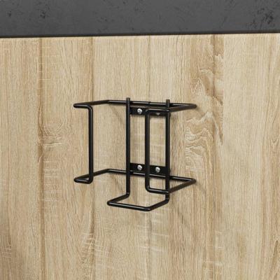 VidaXL Liksteenhouder staal zwart