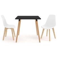 Vidaxl 3-delige Eethoek Wit - thumbnail