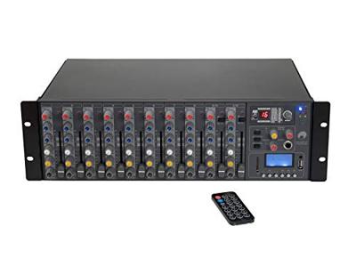 Omnitronic RM-1422FXA 12-kanaals power mixer met USB, DSP-FX & MP3 Omnitronic RM-1422FXA 12-kanaals power mixer met USB, DSP-FX & MP3