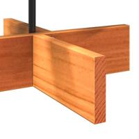 Kerstdecoratie kerstboom 80 cm massief grenenhout wasbruin - thumbnail