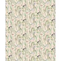 DUTCH WALLCOVERINGS behang flamingo crème- en mintkleurig - thumbnail