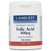 Lamberts Foliumzuur 400mcg Tabletten - thumbnail