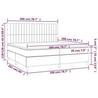 Boxspring met matras stof taupe 200x200 cm - thumbnail