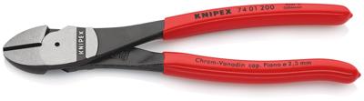 Knipex Kraft-Seitenschneider 200mm tauchbeschichtet Knipex 74 01 200 Werkplaats Kracht-zijsnijtang Met facet 200 mm