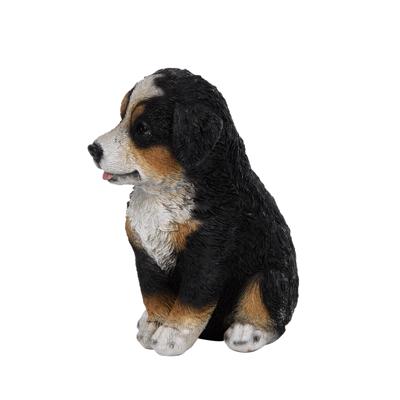 1 zittende puppy van hars met verhoogde oren, verschillende tuinbeelden