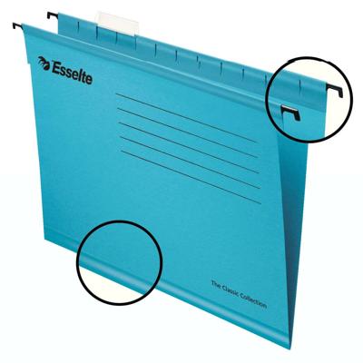 Esselte hangmappen voor laden Classic tussenafstand 330 mm, blauw, doos van 25 stuks Esselte hangmappen voor laden Classic tussenafstand 330 mm, blauw, doos van 25 stuks