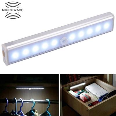 1.8 w 10 LEDs wit licht breed scherm intelligent menselijk lichaam sensor licht LED corridor kabinet licht batterij versie