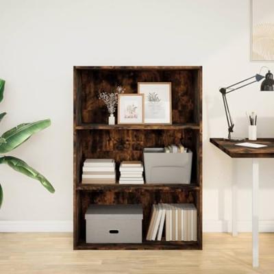 Boekenkast 80x30x114 cm bewerkt hout gerookt eikenkleurig Boekenkast 80x30x114 cm bewerkt hout gerookt eikenkleurig