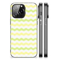 iPhone 14 Pro Max Back Case Waves Yellow - thumbnail