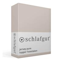 Schlafgut Schlafgut Pure Jersey Topper Hoeslaken L - 140x200 - 160x220 496 Sand Mid - thumbnail