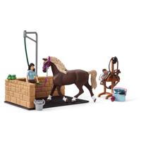 Schleich horse club paardenwasbox met emily en luna van hor 42438 - thumbnail