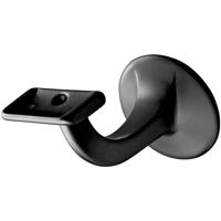 Leuninghouder 75 vlak m8 zwart - thumbnail