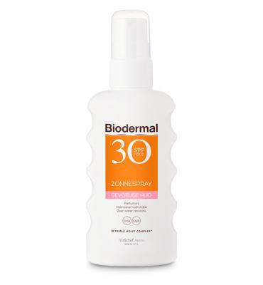 Biodermal Gevoelige Huid Zonnespray - Zonnebrand met SPF30