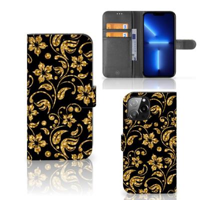 iPhone 13 Pro Max Hoesje Gouden Bloemen iPhone 13 Pro Max Hoesje Gouden Bloemen