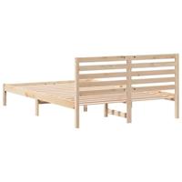 Bedframe met hoofdeinde Bruin 140 x 210 cm Massief grenenhout - thumbnail