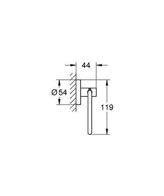 Grohe Essentials toiletrolhouder zonder klep supersteel