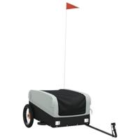 Fietstrailer 30 kg ijzer zwart en grijs - thumbnail