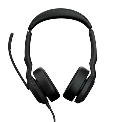 Jabra Evolve2 50 On Ear headset Kabel, Bluetooth Stereo Zwart Ruisonderdrukking (microfoon), Noise Cancelling Headset, Microfoon uitschakelbaar (mute),