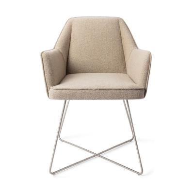 Jesper Home Eetkamerstoel 'Tome' Cross Steel, kleur Great Greige