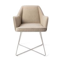 Jesper Home Eetkamerstoel 'Tome' Cross Steel, kleur Great Greige - thumbnail