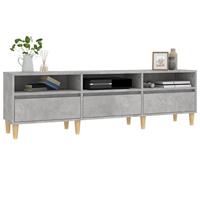Tv-meubel 150x30x44,5 cm bewerkt hout betongrijs - thumbnail