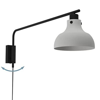 Eglo Grijze wandlampMatlock met zwart - 43843