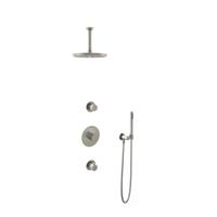 Hotbath Buddy - Inbouw Regendoucheset - 2 Stopkranen - Thermostatisch - Plafondbuis 15 cm - Hoofddouche 250 mm - Staafhanddouche - Waterbesparend - V02 - thumbnail