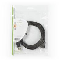 USB naar USB verlengkabel - USB2.0 - tot 2A / zwart - 1 meter - thumbnail