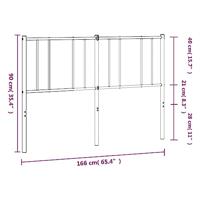 Hoofdbord metaal zwart 160 cm - thumbnail