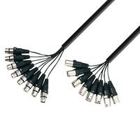 Adam Hall 3 Star L8 MF 0300 multikabel 8 x XLR female naar 8 x XLR male 3 m - thumbnail
