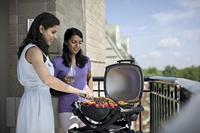 Weber Q 1400 Dark Grey met stand - thumbnail