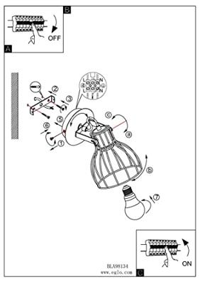 Eglo Gouden wandlamp Sambatello 900382