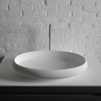 Opbouw Waskom Ideavit Solidego 60x40x11,2 cm Solid Surface Mat Wit - thumbnail