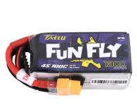 GensAce Tattu FunFly Lipo 100c 14,8 volt 1300mah met XT60 Stekker - thumbnail