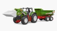 Bruder ROADMAX Tractor met voorlader en kiepaanhanger 1:16 - thumbnail