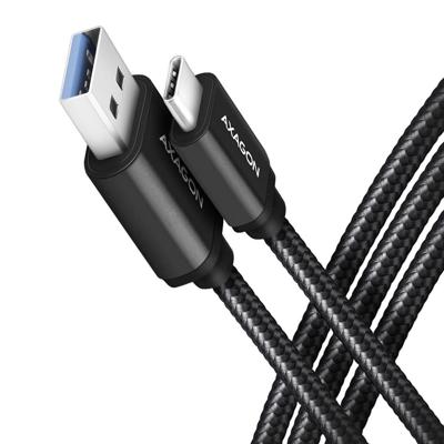 AXAGON USB-kabel USB 3.2 Gen1 USB-C stekker, USB-A stekker 1.00 m Zwart Vergulde steekcontacten BUCM3-AM10AB