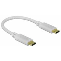 Delock 85357 USB-C-kabel USB-C stekker, USB-C stekker 0.15 m Wit - thumbnail